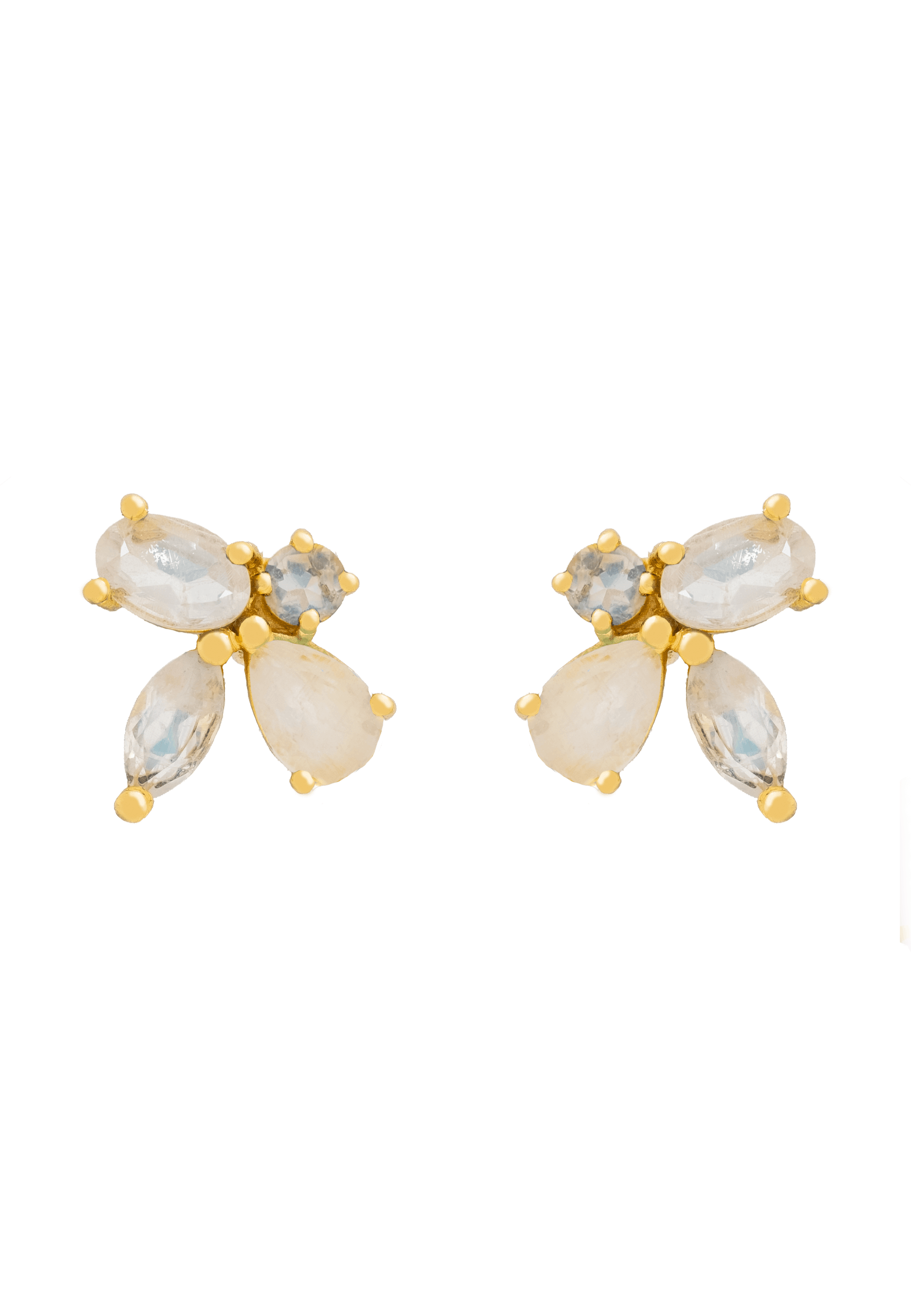 CINEMA - Boucles d'oreilles pierre de lune | Bleu