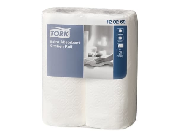 Køkkenruller Tork Ekstra Plus Premium 2-lag hvid - (24 ruller pr. pakke)