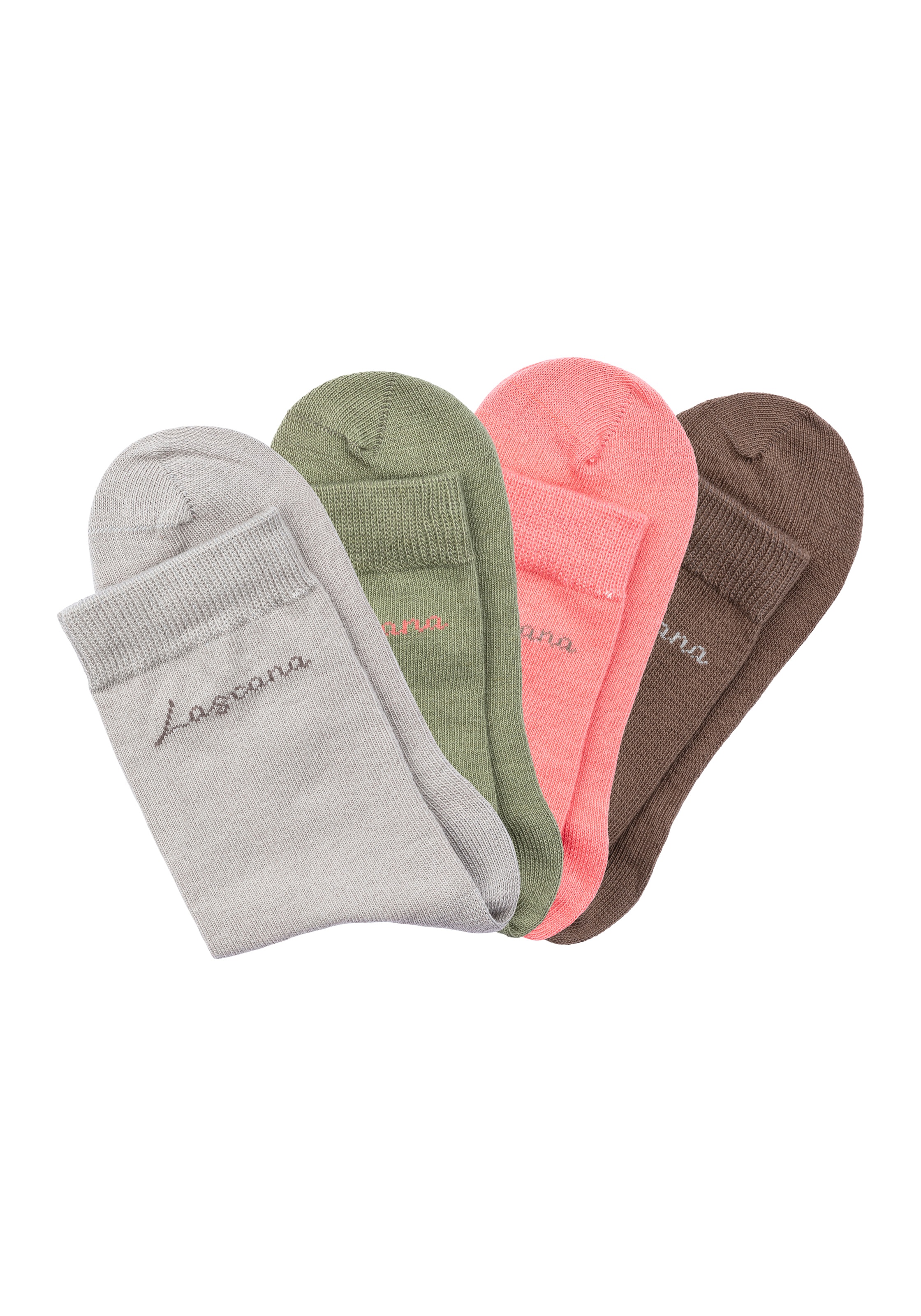 LASCANA Basicsocken Box, 4 Stk. tlg. in ansprechender Geschenkbox