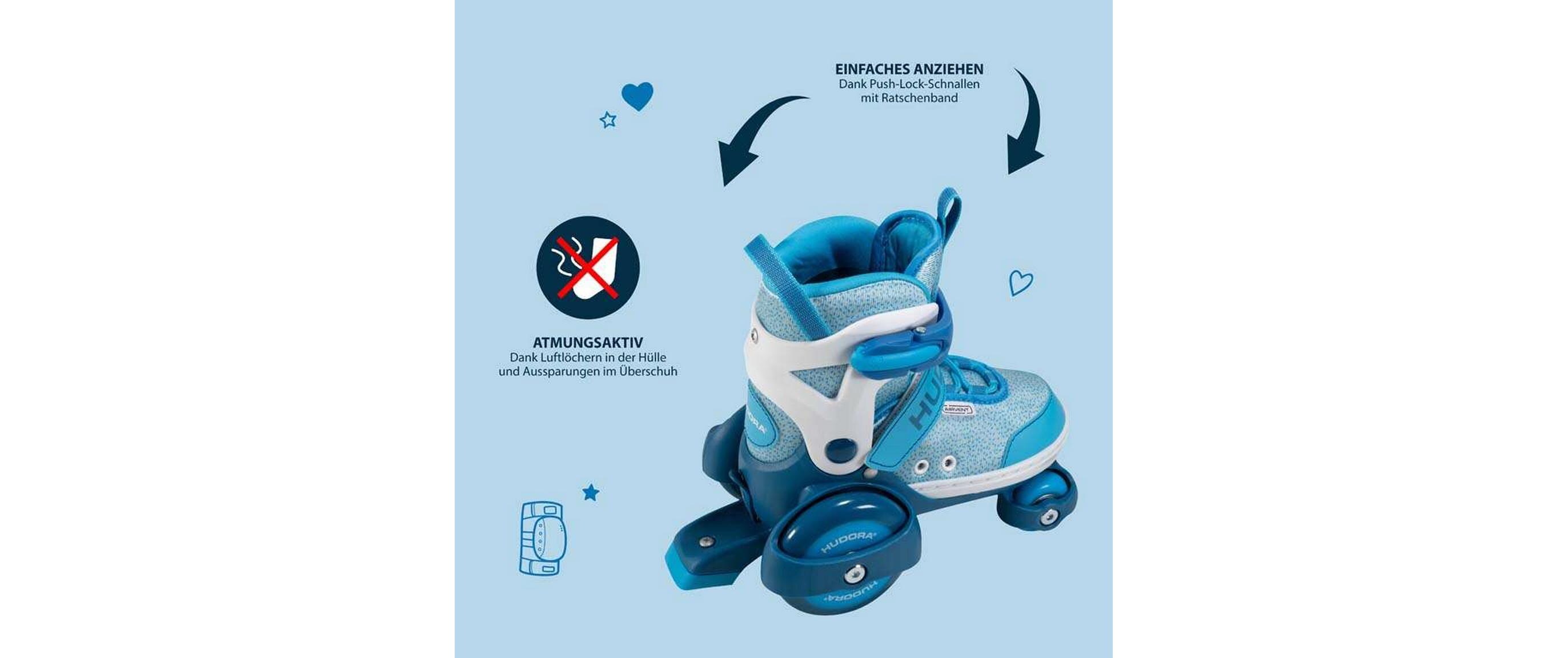 Inline-Skates My First Quad Türkis, 30-33Rollschuhe für Kinder