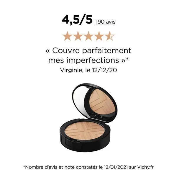 Pó compacto Vichy Dermablend Covermatte nº 35 Areia 9,5g
