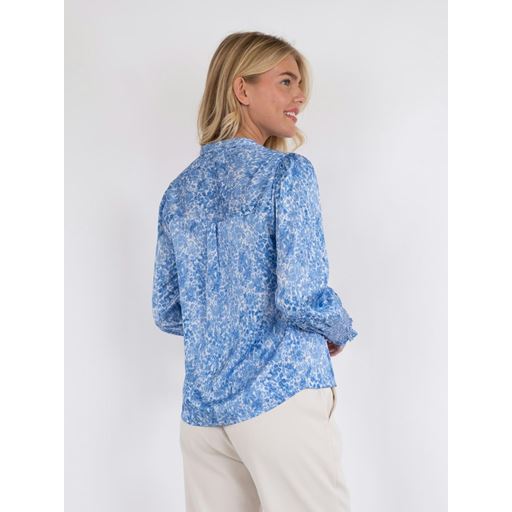 Neo Noir Landa Blooming Dot Bluse, Blue, 36