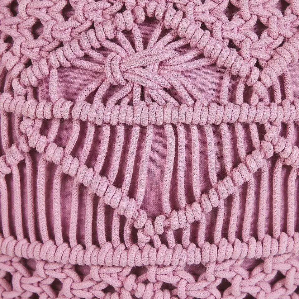KAYSERI - Poef - Roze - 40 cm - Katoen