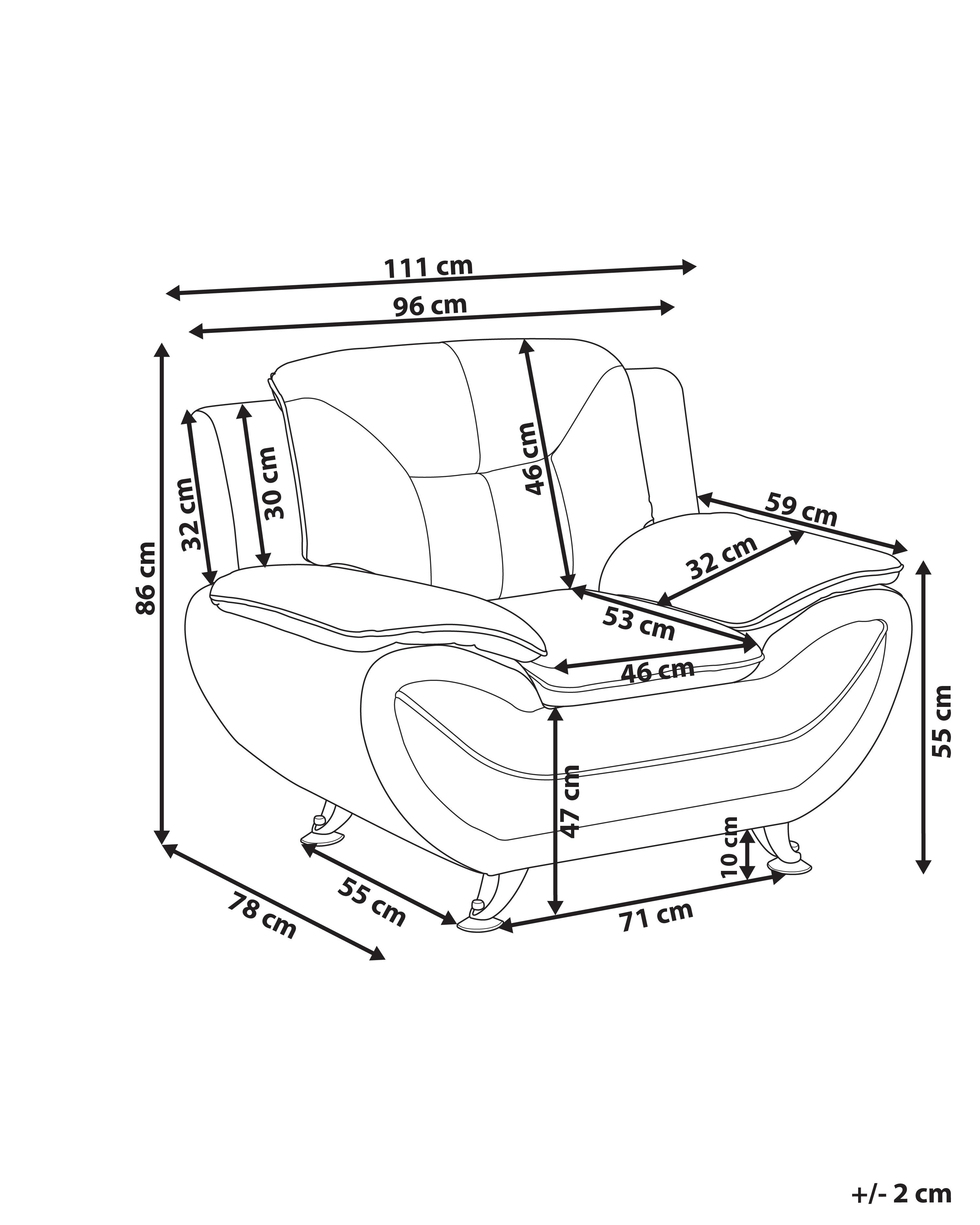 Fauteuil LEIRA Kunstleer Wit