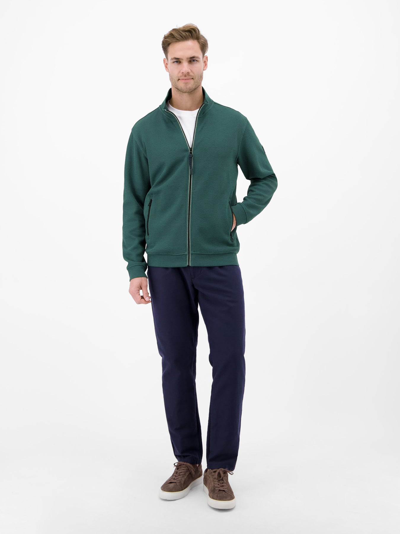Jacke aus Baumwollmix mit Taschen