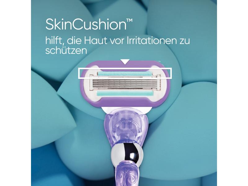 Gillette Venus Rasierer Deluxe Smooth Swirl 3 Stück Damenrasierer mit integriertem Flexiball