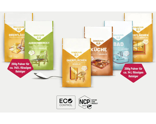 RAKKUUN Multi-oppervlaktereiniger reinigingskorrels 200 g voor 14 l reiniger