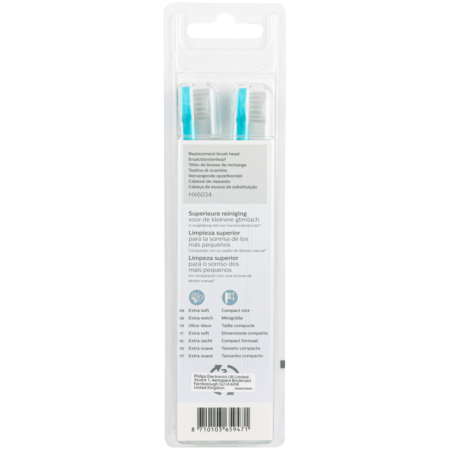 Philips Sonicare for Kids, 4er Pack HX6034/33