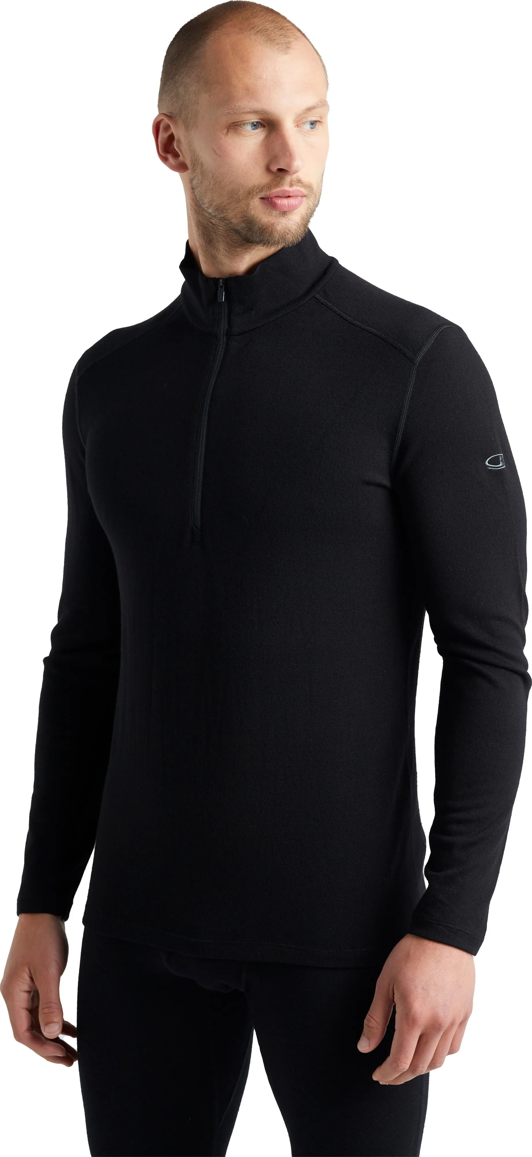 Icebreaker Men's Merino 260 Tech Long Sleeve Half Zip Thermal Top Black