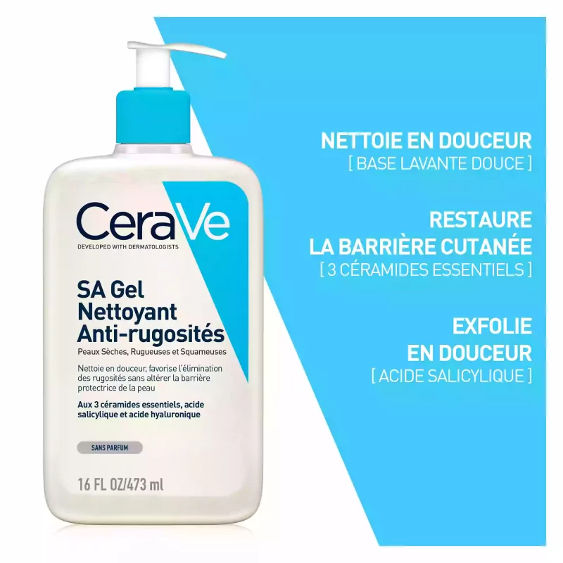 Gel Nettoyant Sa Anti-rugosités pour les peaux sèches et rugueuses - 473 ml