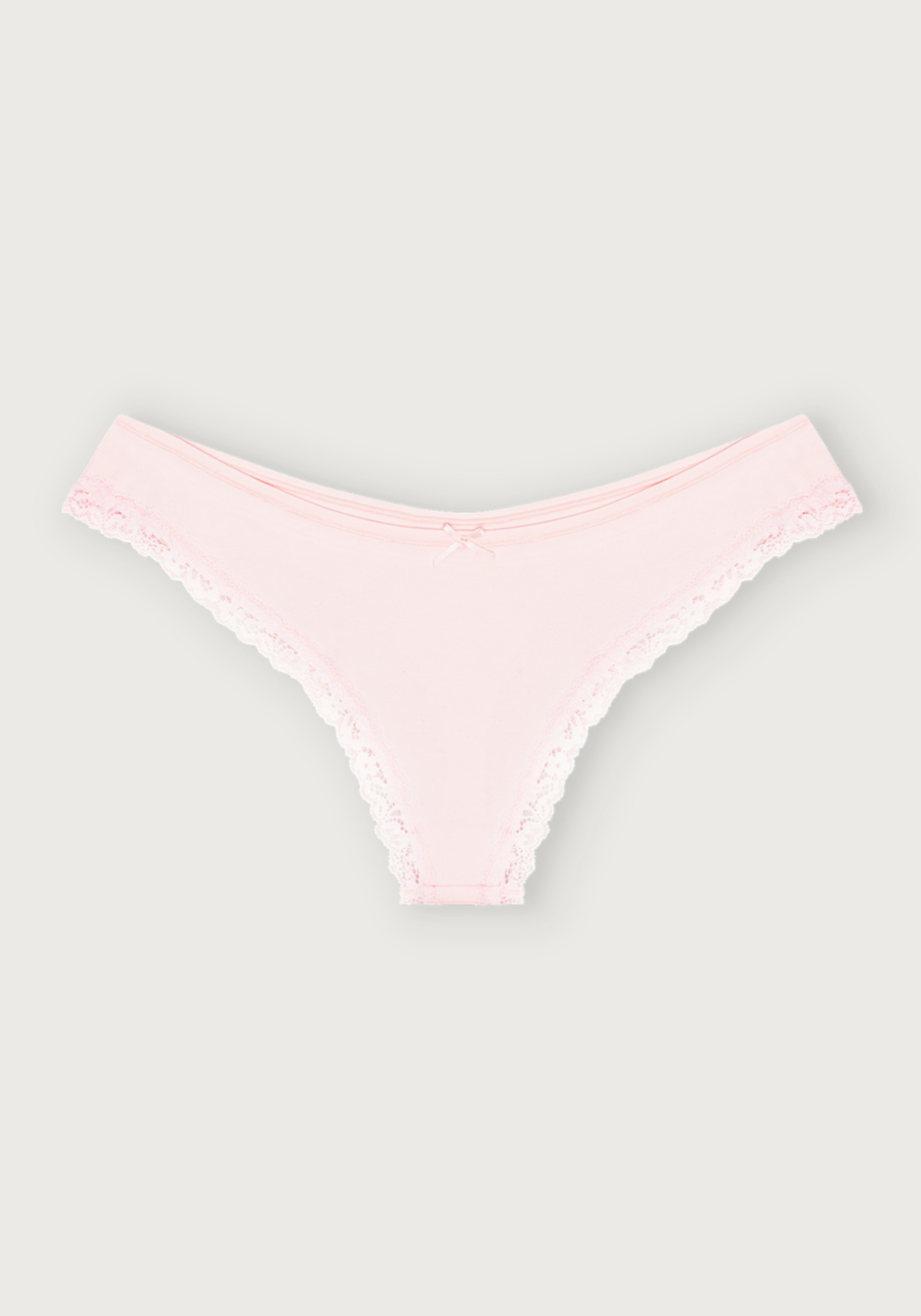 Organic Basics Thong Flex Lace Thong Soft Blush