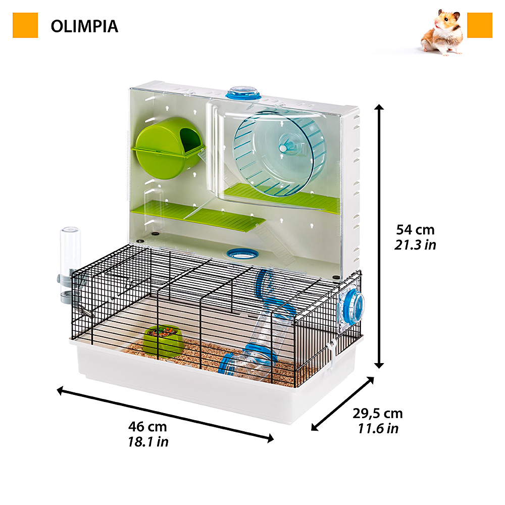 Cage modulable hamsters souris ferplast olimpia aire de jeux équipée