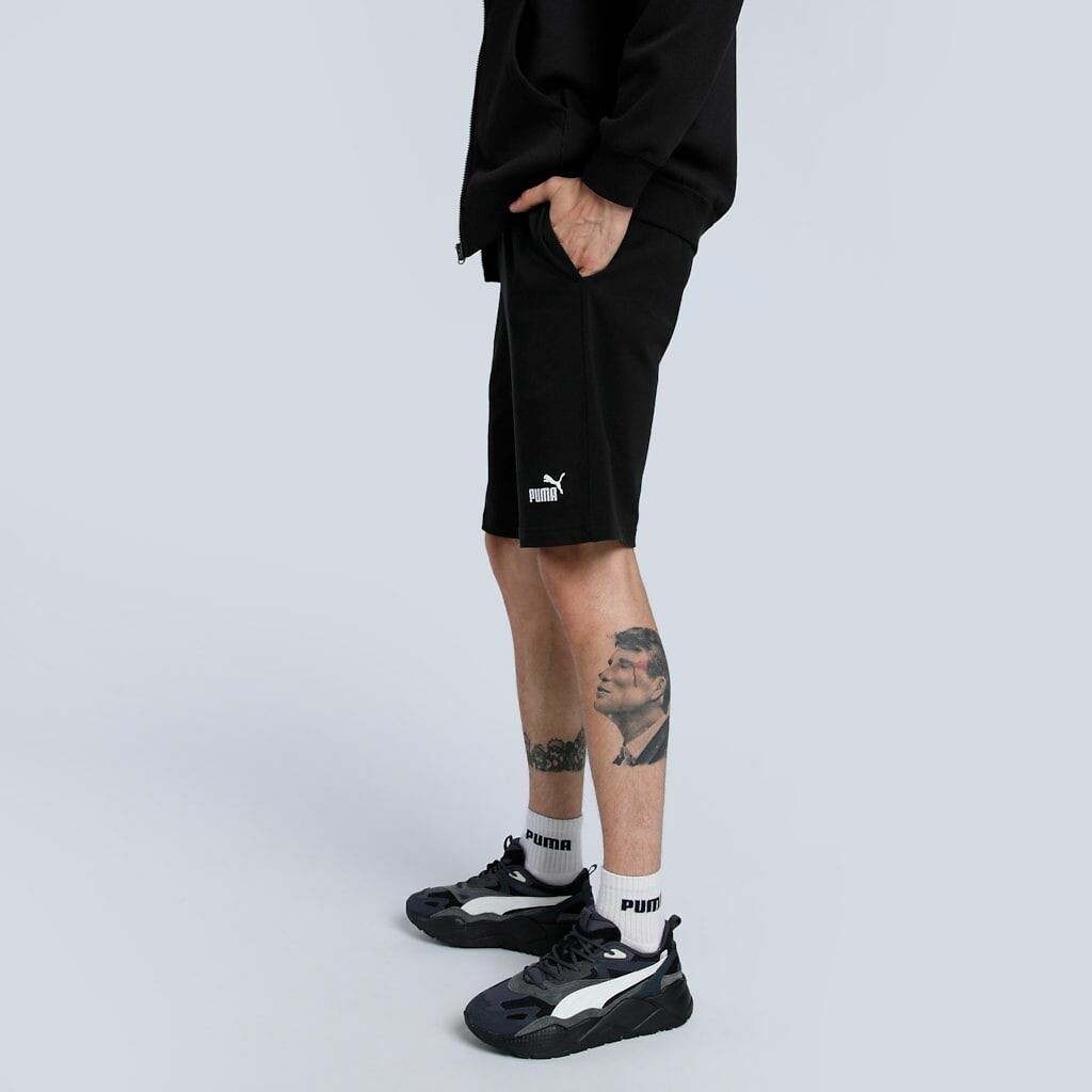 PUMA<br>Shorts essenciais de algodão com logo pequeno