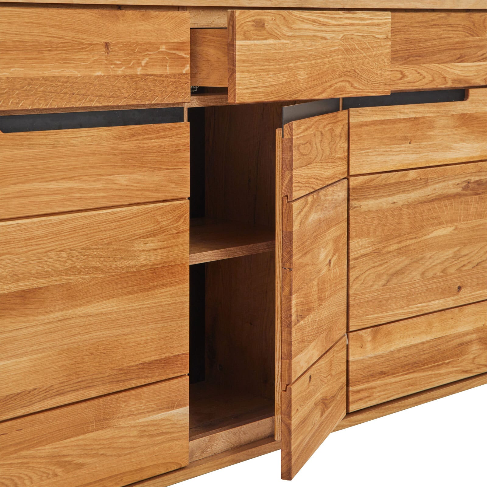 Sideboard LOLA 163 x 84 cm Eiche teilmassiv