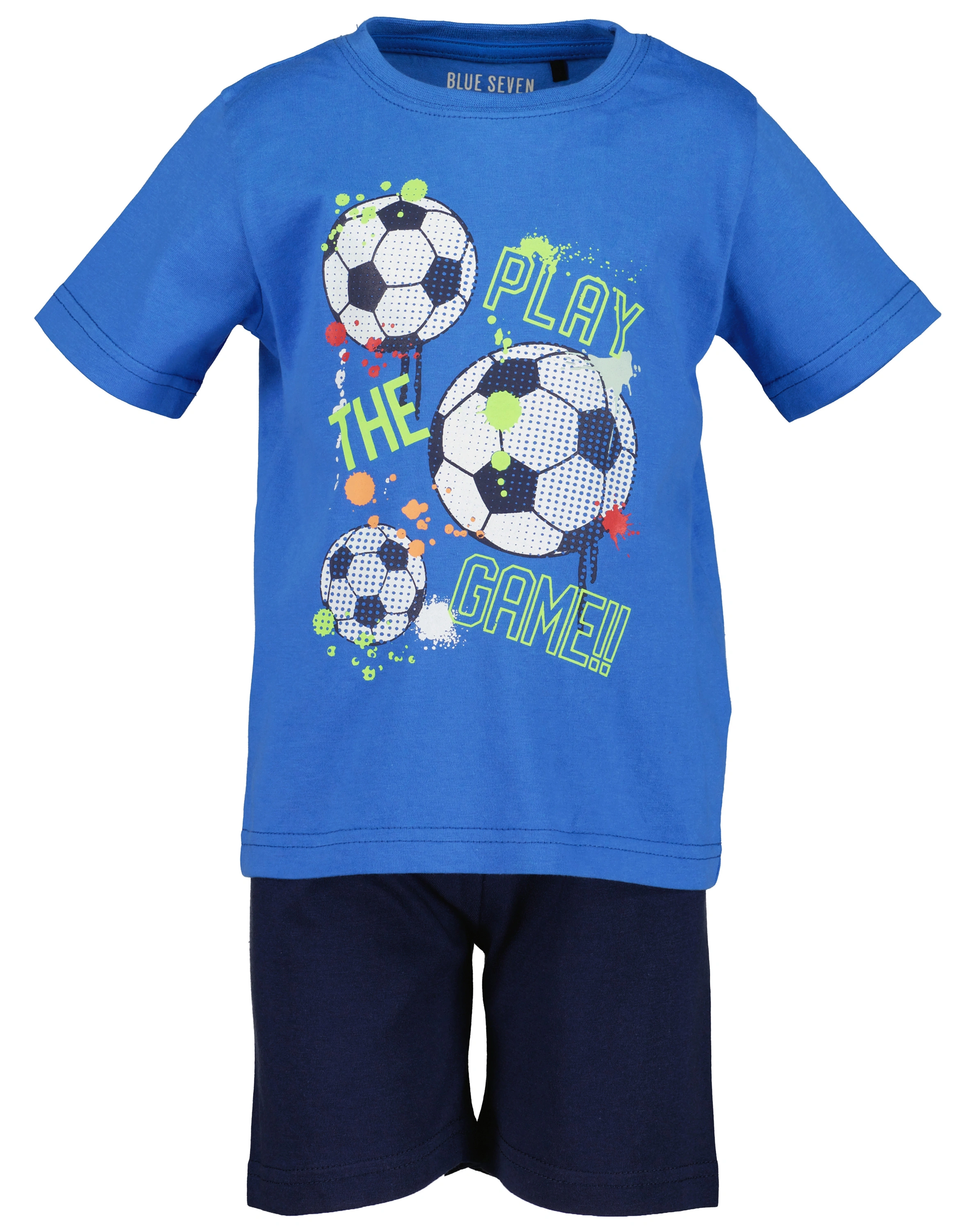 Schlafanzug kurz PLAY THE GAME in blau