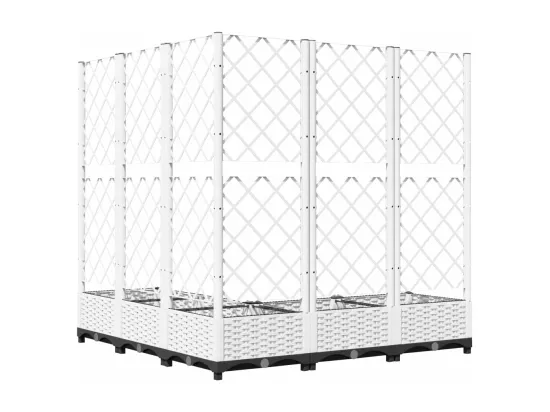 Jardinière bac lit surélevé blanche 120 x 120 x 121.5 cm 02_0038222