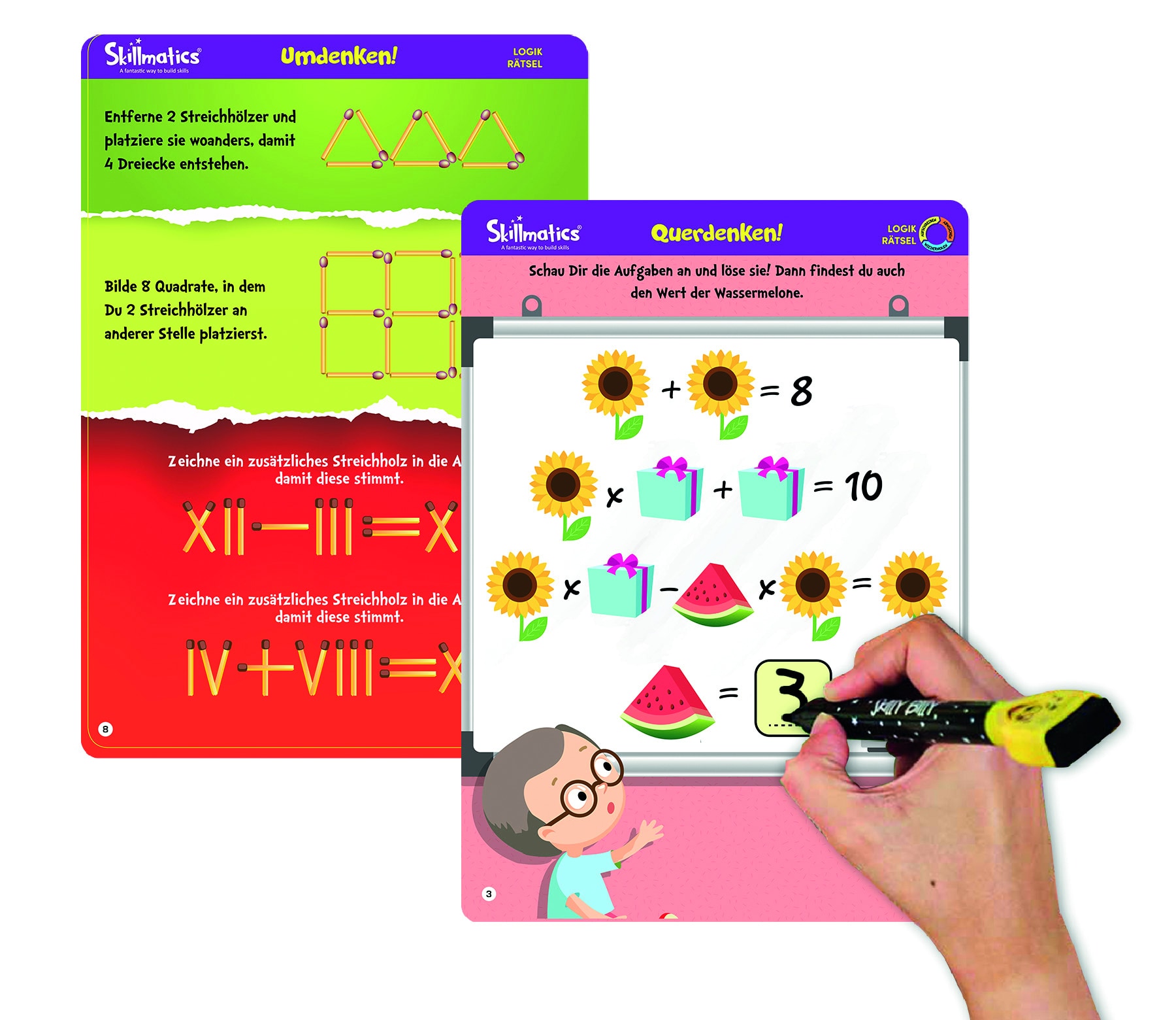 Skillmatics Write and Wipe Kit Logik Rätsel