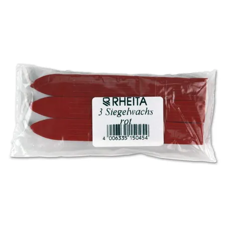 Rheita Siegel Wachsstifte in rot für Siegelstempel, 3 Stück