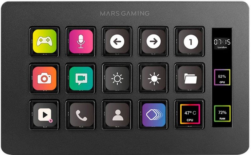 Mars Gaming - MSD-ONE Streamdeck - Zwart - Compact Ontwerp