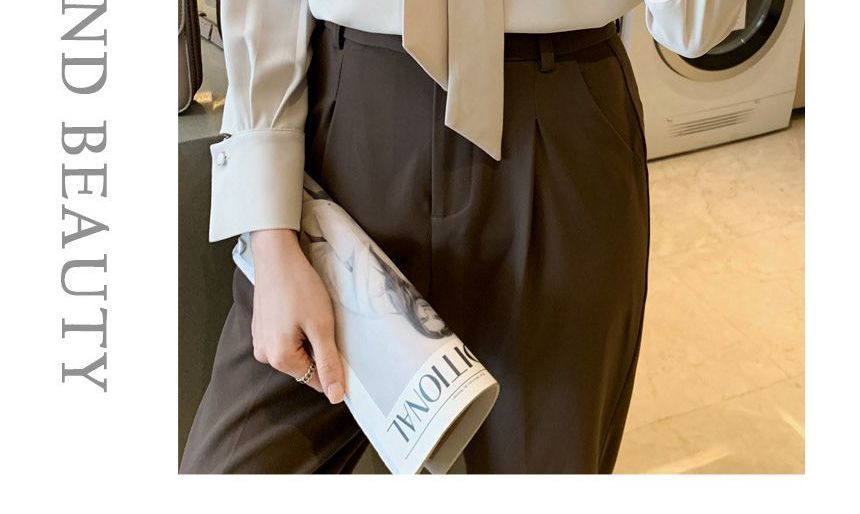 Daybreak - Blouse met lange mouwen en sjaalkraag