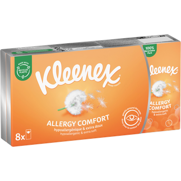 Kleenex Allergy Comfort Zakdoeken 4-Laags 8 Stuks