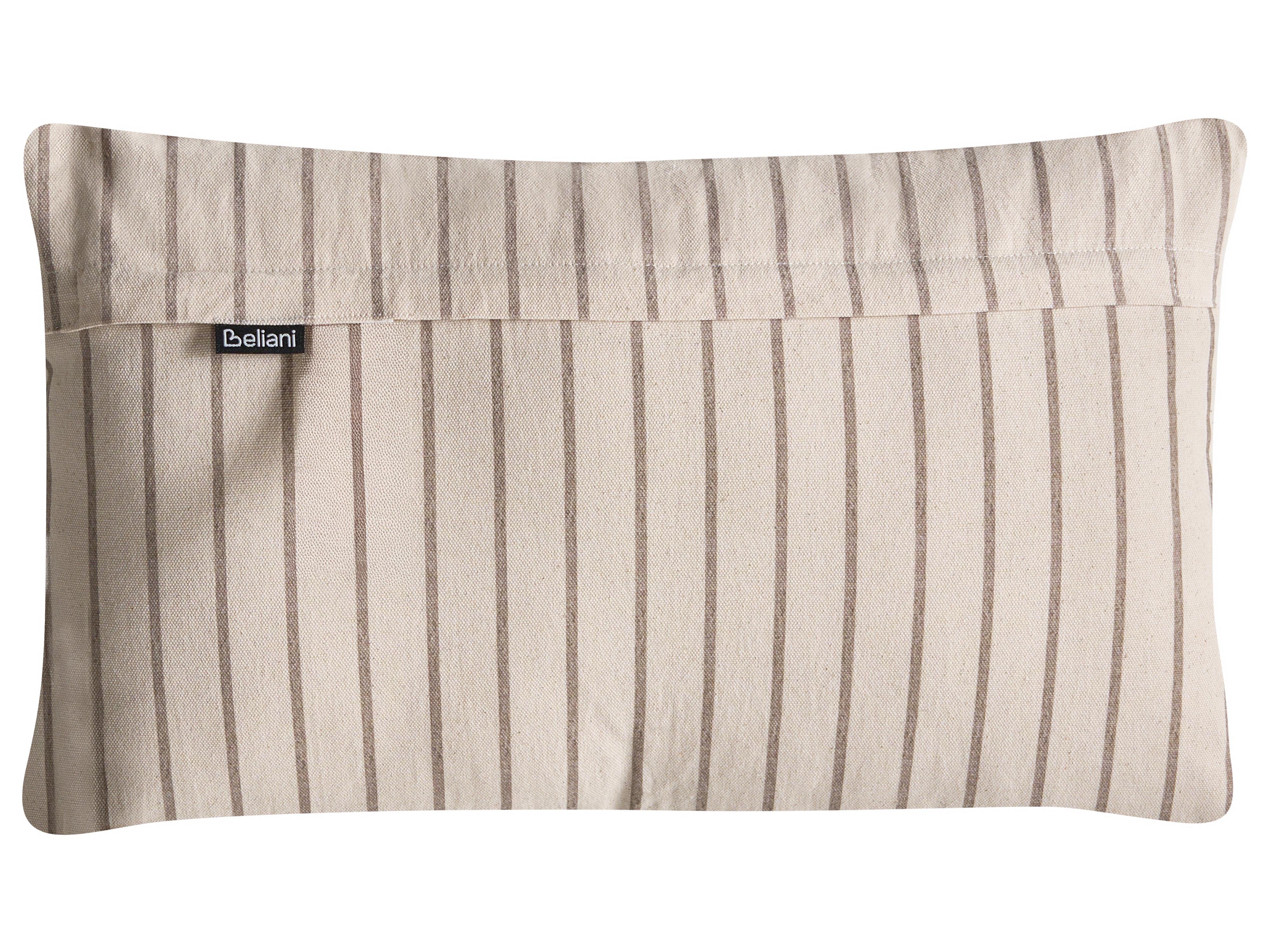 Set van 3 sierkussens MYRISTICA Katoen 30 x 50 cm 45 x 45 cm Beige bloempatroon