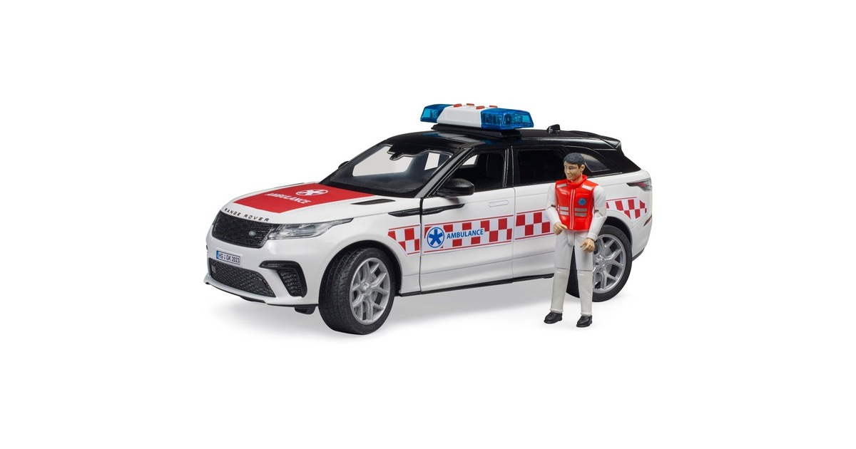 bruderRange Rover Velar ambulance met chauffeur en licht en geluid Modelvoertuig  (02885)