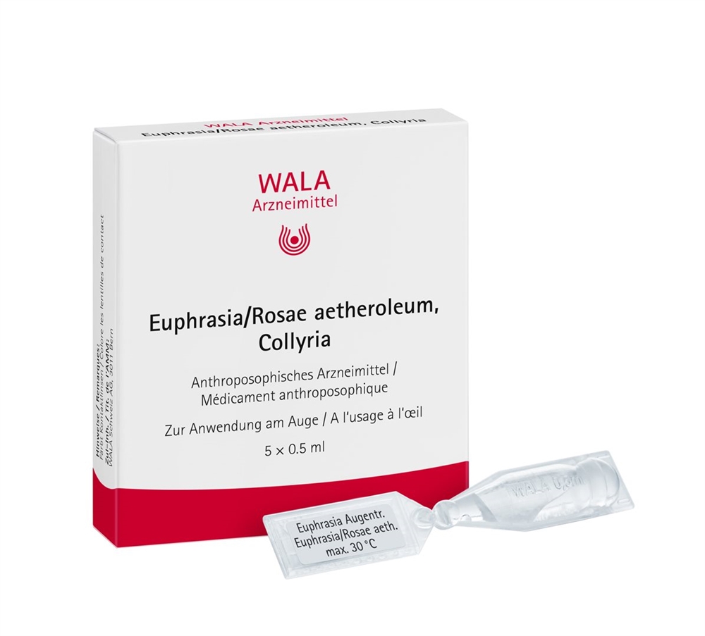 WALA Euphrasia/Rosae aetherolum<br>5 × 0.5 ml, Monodosis, Augentropfen, Lösung