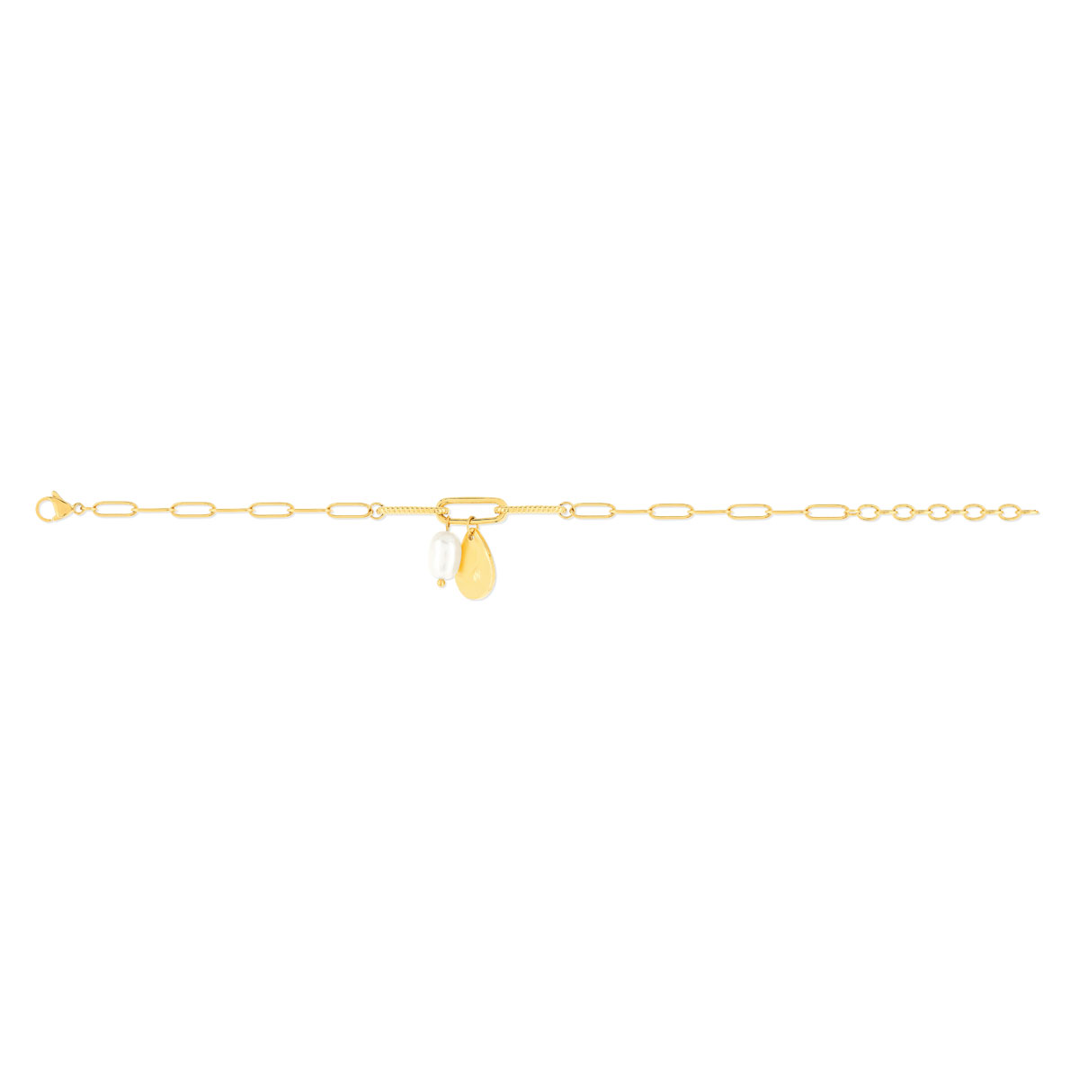 Bracelet acier jaune 21,5 cm