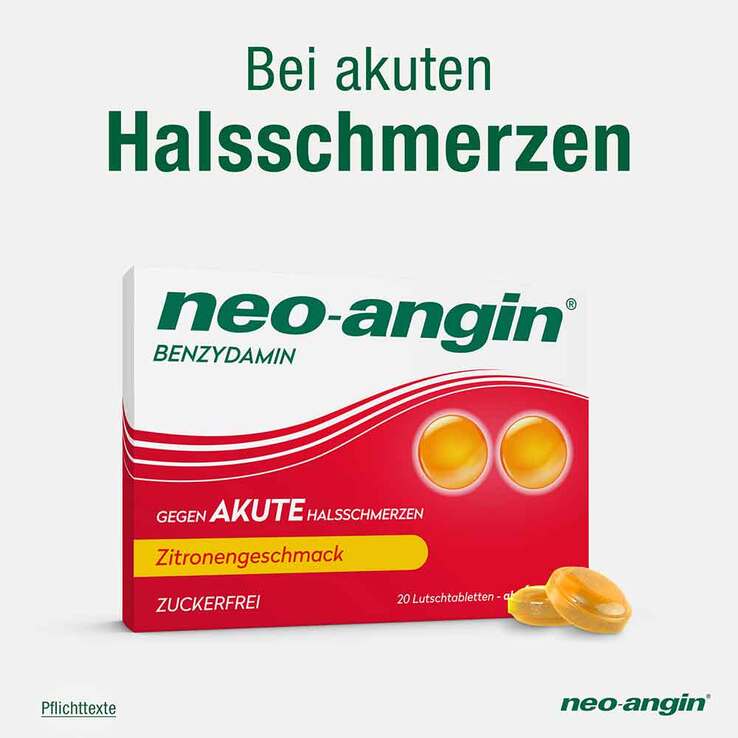neo-angin Benzydamin gegen akute Hasschmerzen Zitrone, 20 St