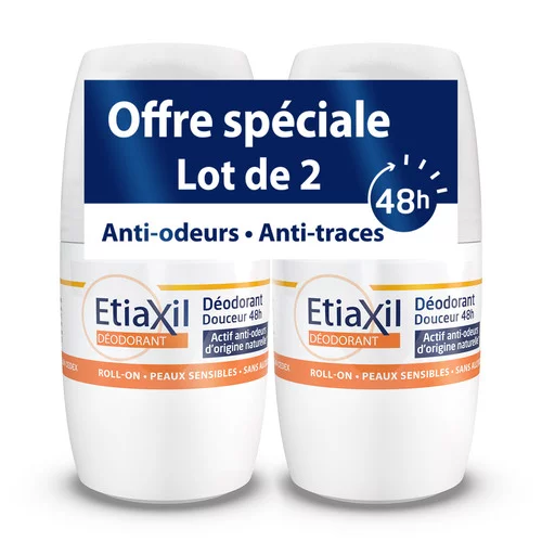 Déodorant Douceur 48 H - Roll-on Lot 2 x 50 ml