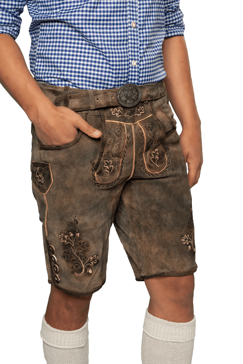Lederhose Bruin Kort Brixen