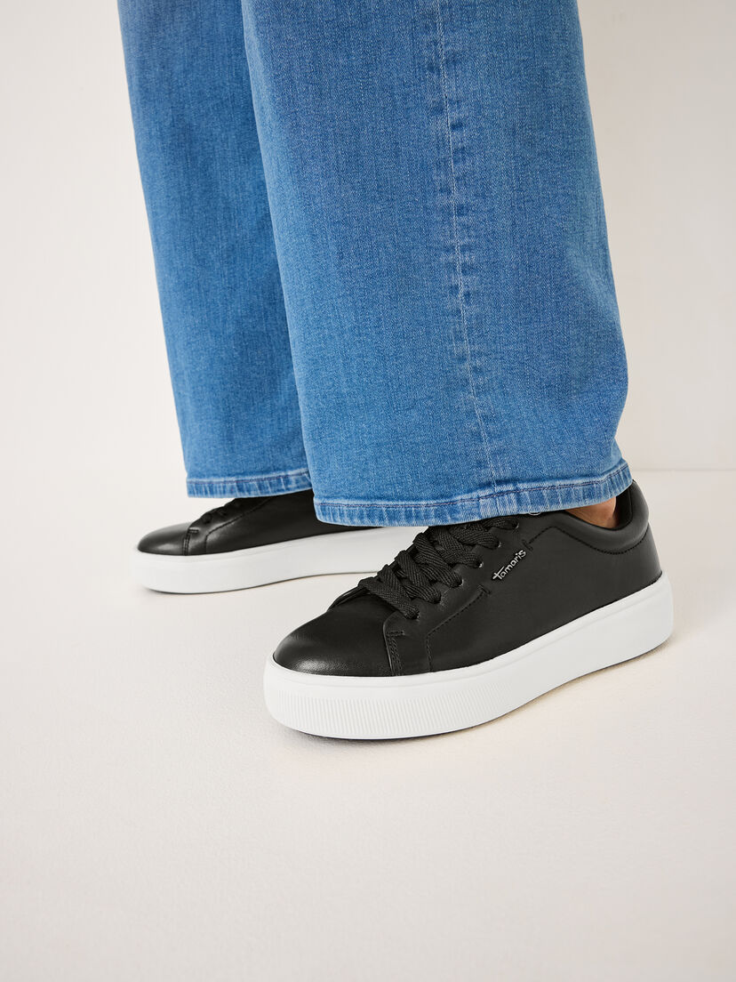 Leren Sneaker - zwart