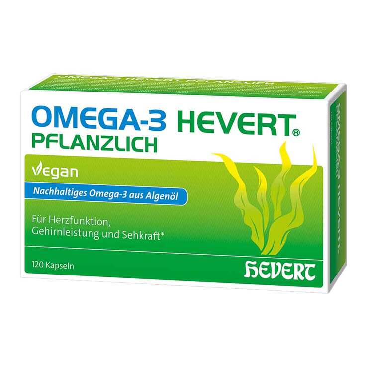 Omega-3 Hevert pflanzlich Weichkapseln, 120 St
