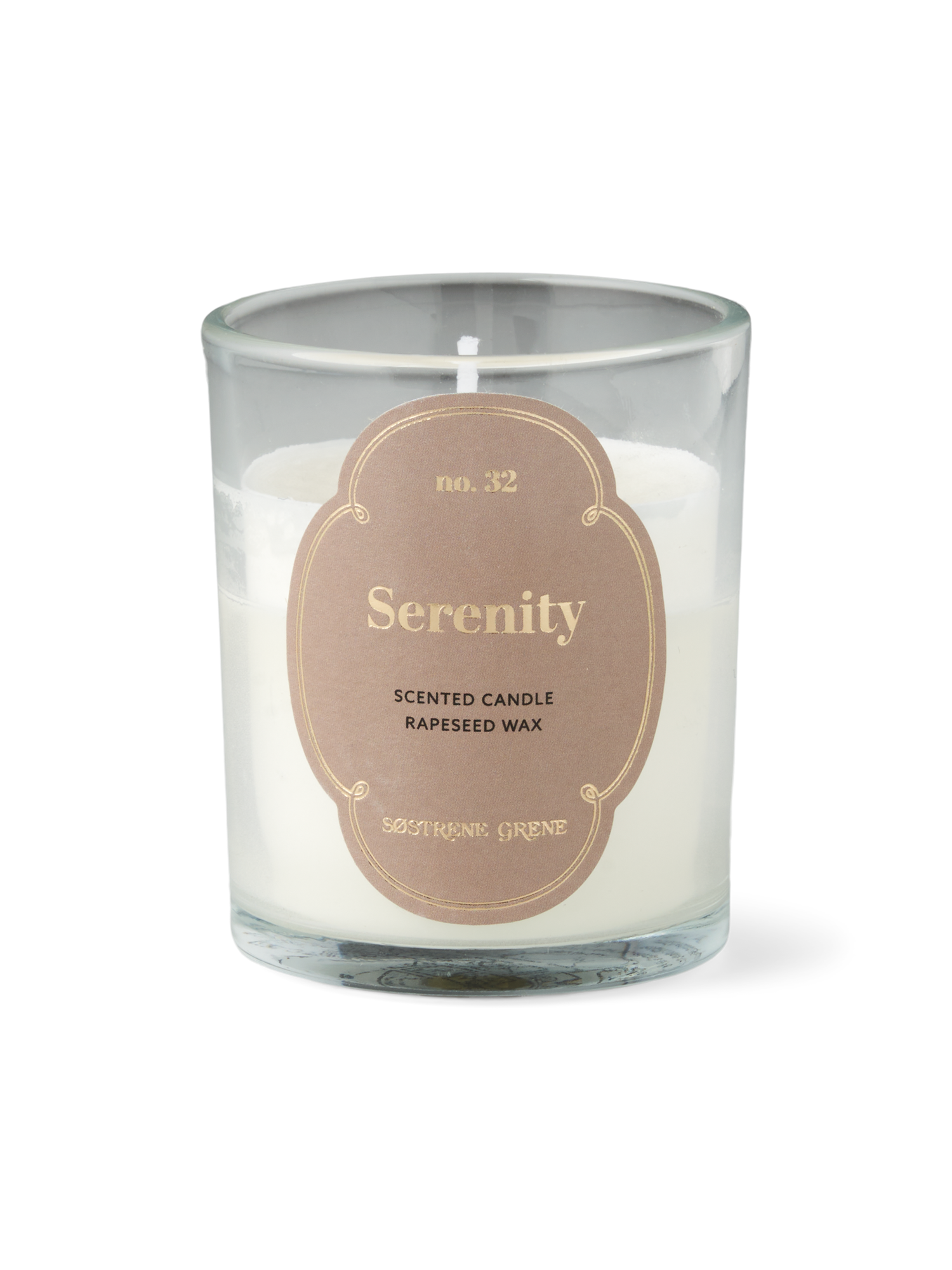 Duftlys Serenity | Rapsvoks/duft/glas. 28 timer. | Mocha