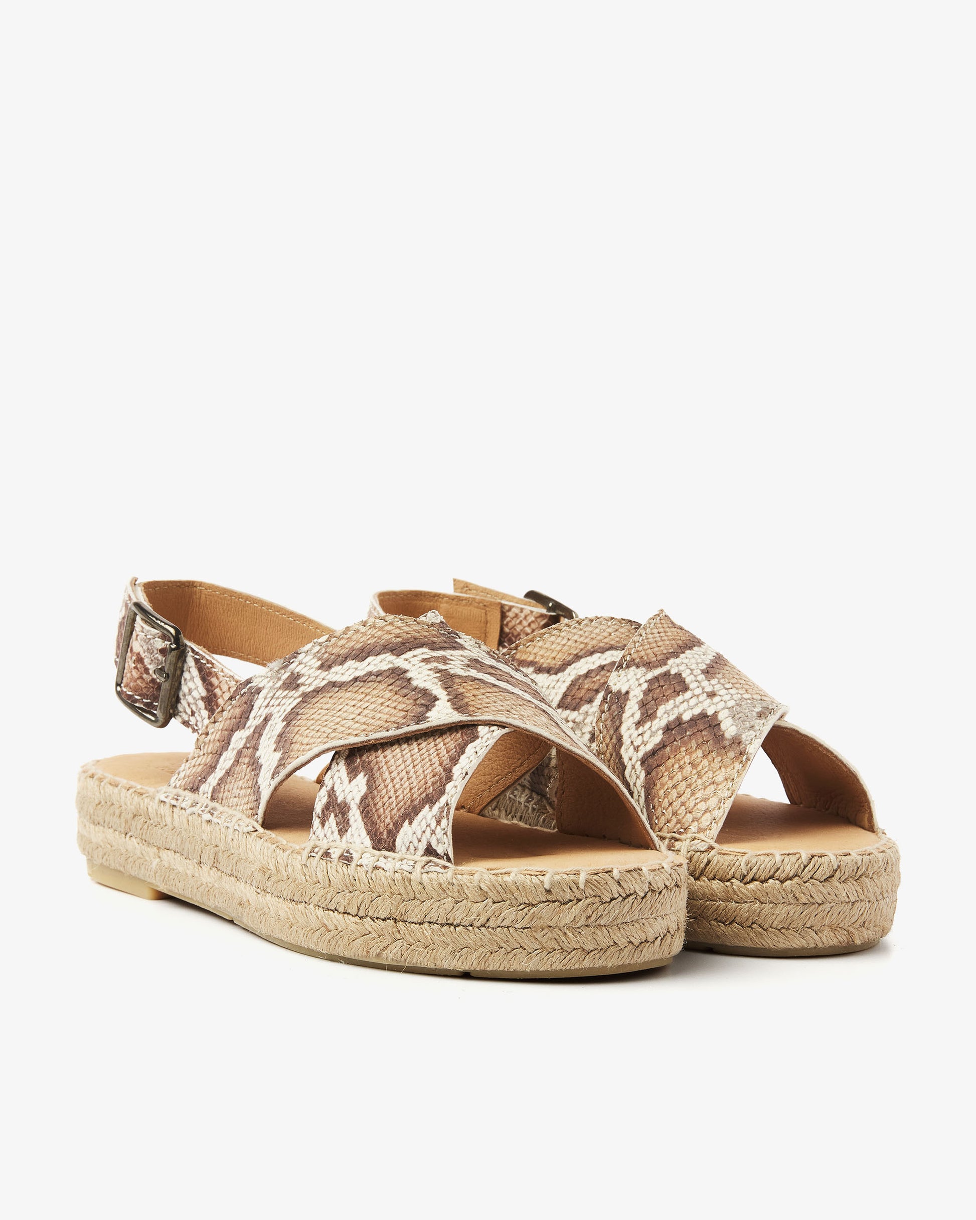 VIA VAI slangenprint espadrilles Mondi Isabella
