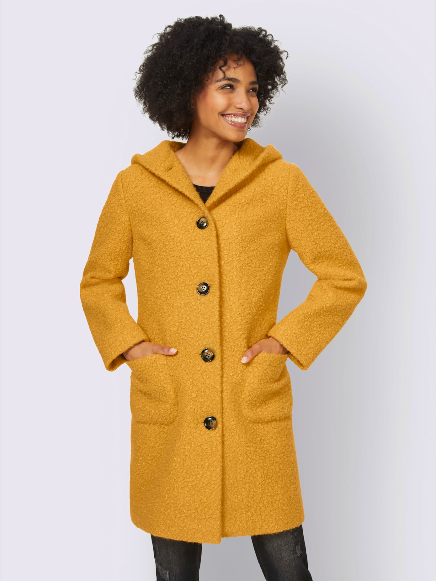 Manteau tissu structuré de qualité