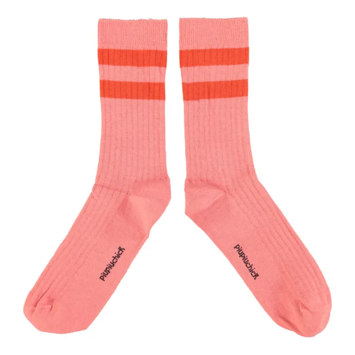 Piupiuchick Chaussettes Rayure | Rose