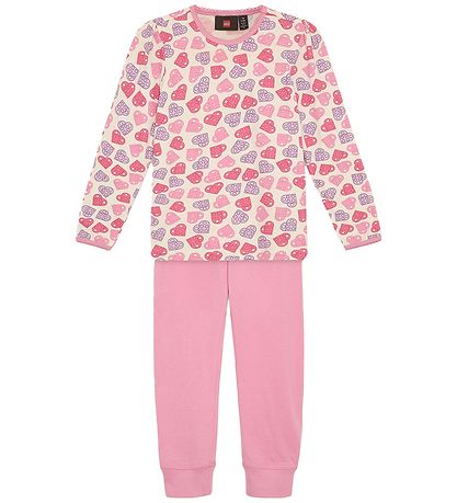 LEGO? Wear Natt?j - LwAlya 601 - Off White m. Hjerter