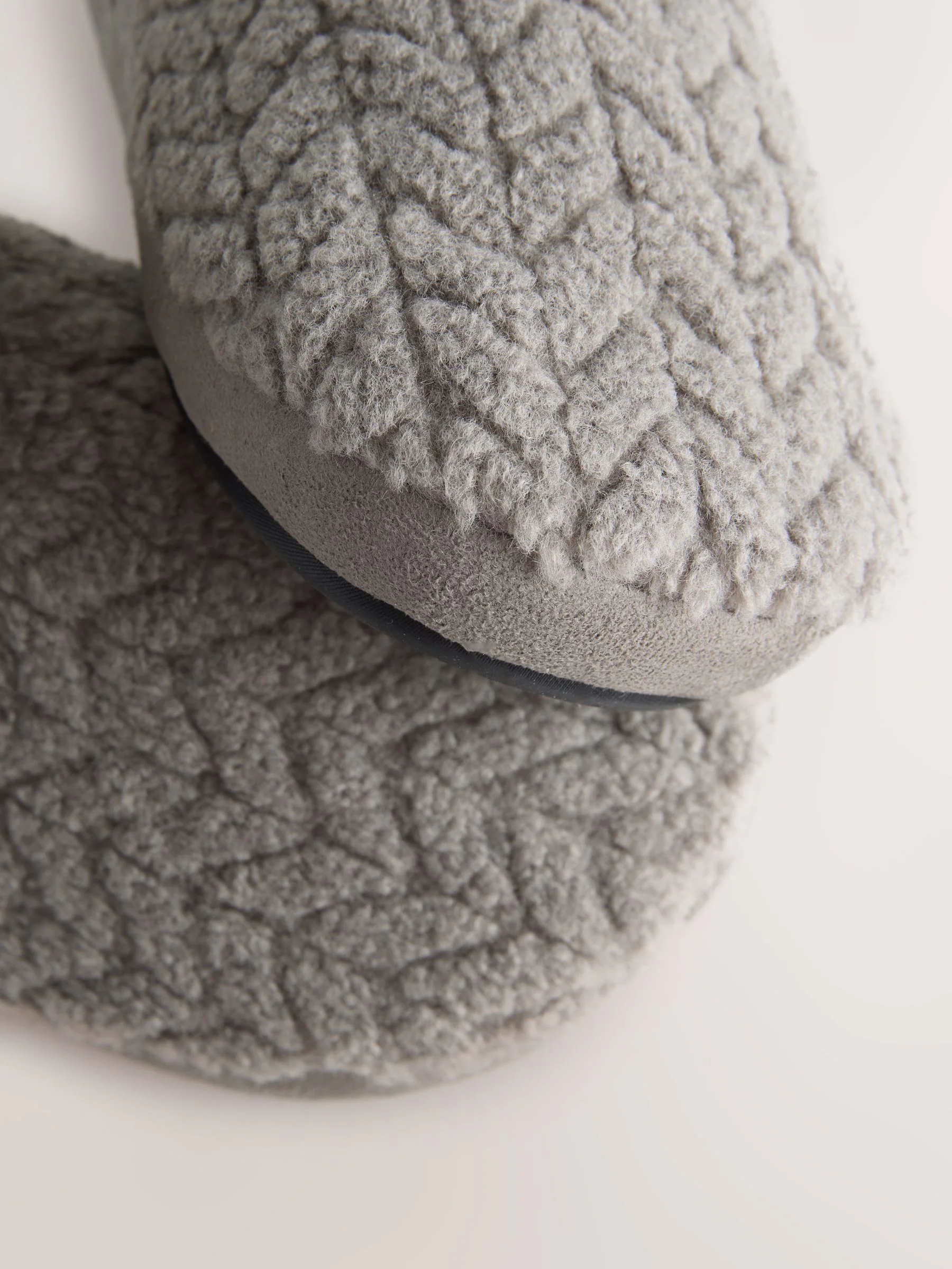 Neutraal - Textured Fleece Boot Slippers