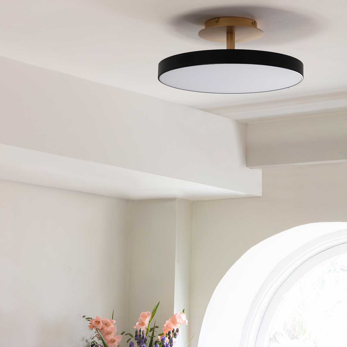 Plafondlamp Asteria Up Medium Zwart