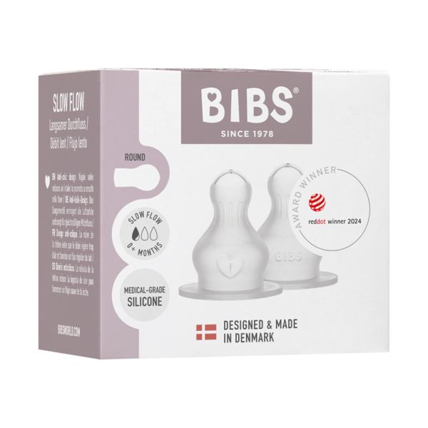 BIBS Flesspeen Rond - Slow Flow - 2 Pack - Silicone