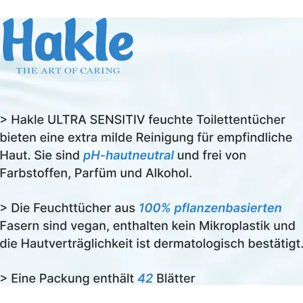 Feuchtes Toilettenpapier Ultra Sensitiv