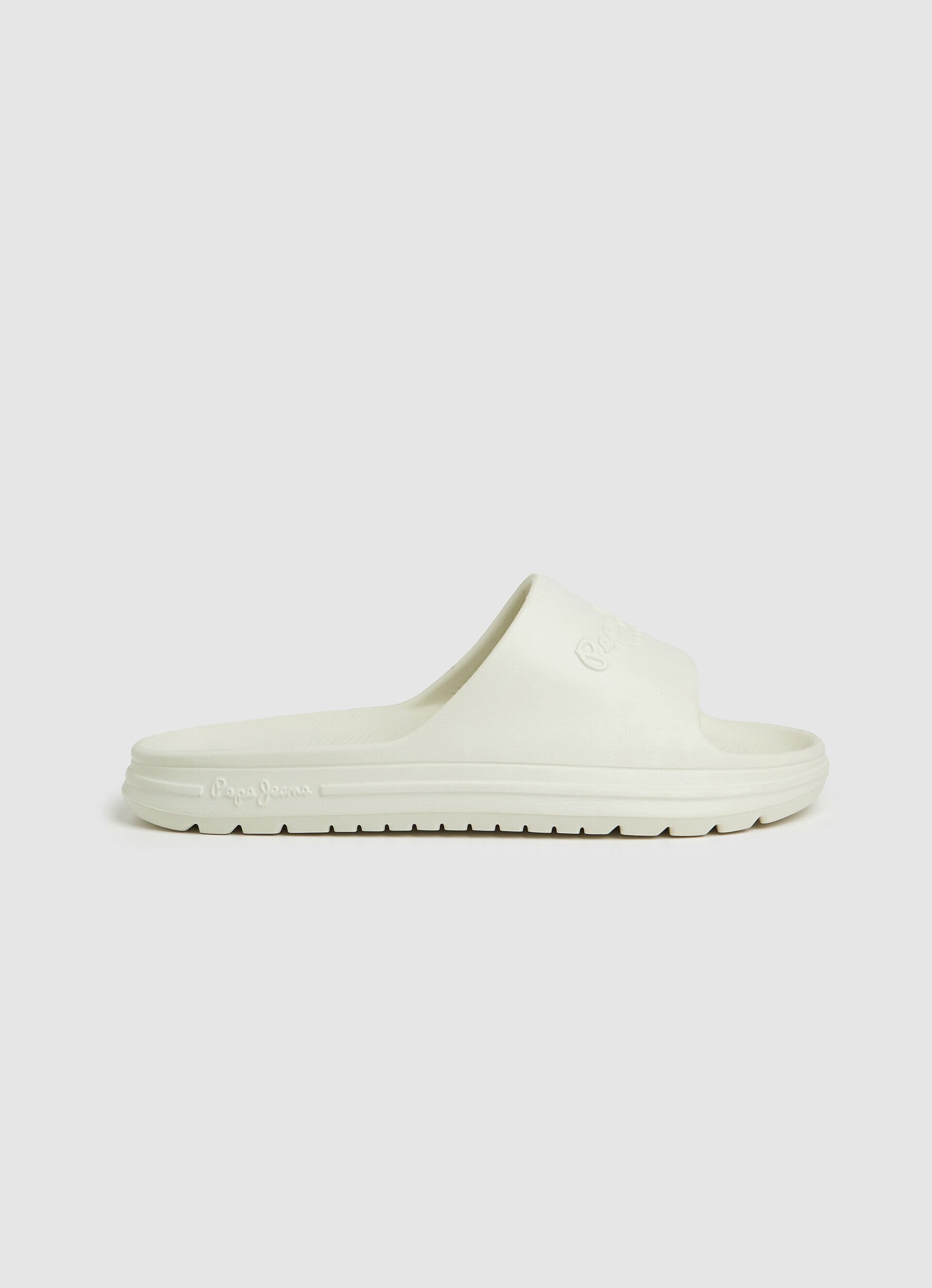 Chinelo de praia estilo slide - branco de fábrica