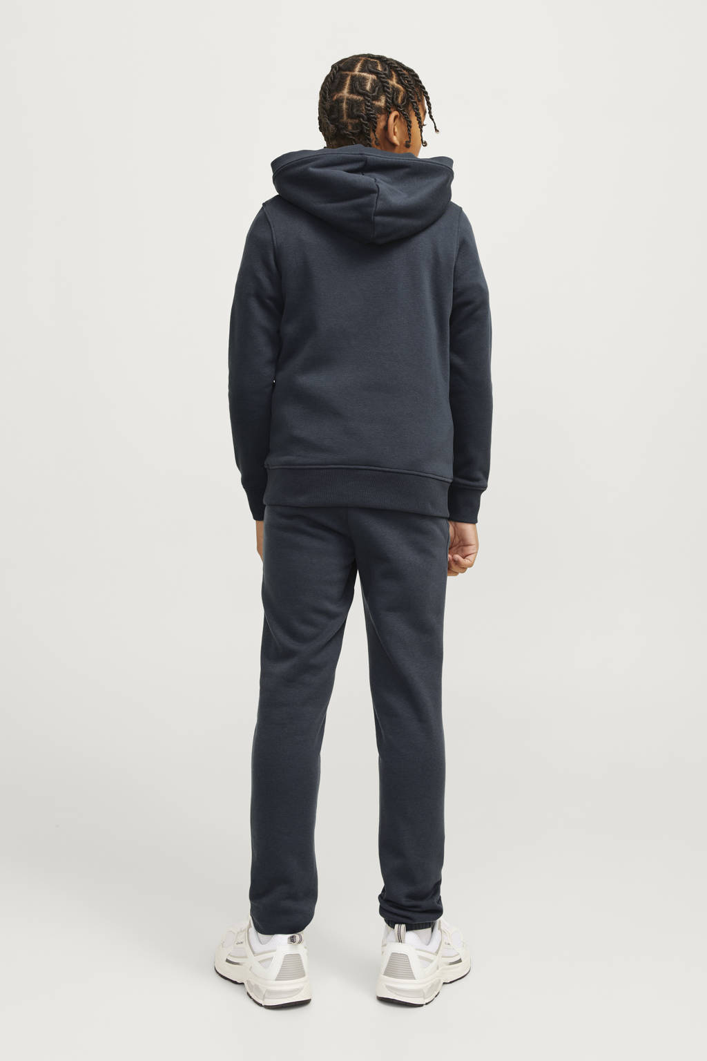 JACK & JONES hoodie JORVESTERBRO NEWTON met logo donkergroen