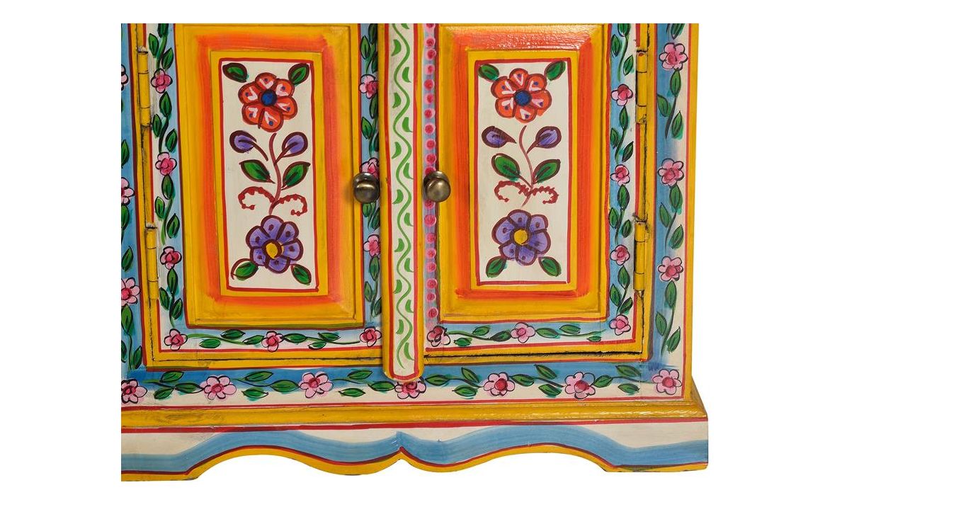 Table de chevet bois multicolore 48x35x75cm