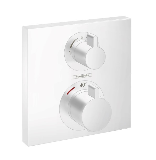 Hansgrohe Ecostat Square afbouwdeel voor inbouwthermostaat wit mat
