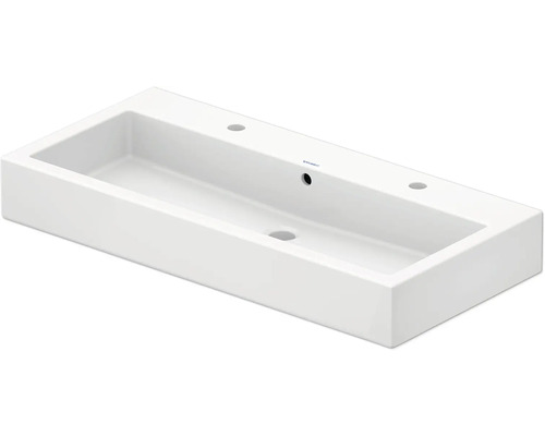 DURAVIT dubbele wastafel Vero 100 x 47 cm glanzend wit 454100026