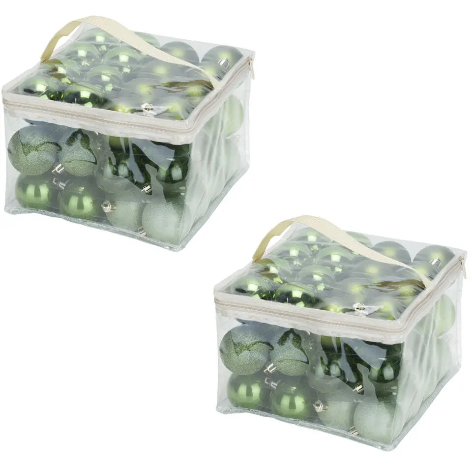 Cosy&Trendy Kerstballen - Ø 6 cm - Groen - Set-48