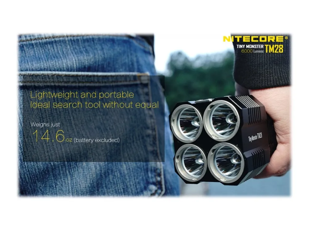 NITECORE Tiny Monster TM28 - Taktisk lommelygte - LED - hvidt lys